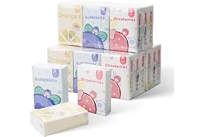 TERDEY Pocket Tissue, Travel Size Facial Tissue Bulk, Fruit Pattern Tissue Packs, Small Individual Tissue Mini Cute Disposable Handkerchief for Outing Travel Wedding Party Favors 3 Ply 8 Sheets (27 Pack)