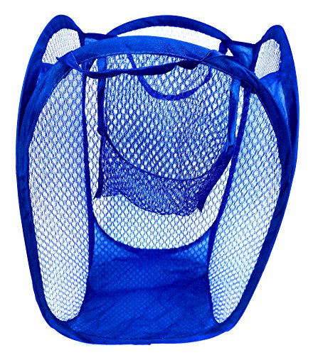 triecoworld faltbar Pop Up Mesh-Wäschekorb Korb Tasche Bin behindern Spielzeug ordentliche Aufbewahrung dunkelblau - 2