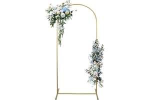 KAUCYTUE Support d'arche de Mariage de 1,8m, Cadre d'arrière-Plan arqué en métal pour Anniversaire, Mariage, Remise de diplôme, fête, célébration d'anniversaire Décoration d'arrière-Plan en Studio
