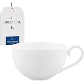 Villeroy & Boch - Royal Milchkaffee-Tasse 370 ml Weiß, Spülmaschinenfest | Mikrowellensicher, Kaffeebecher, Große Tasse für K