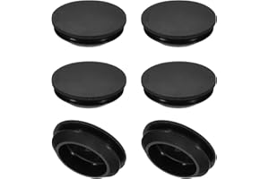 ‎PATIKIL PATIKIL 6 Stück Silikonstopfen 27 mm Silikon Lochstopfen, Runden Gummistopfen, Montagedurchmesser für 25-27 mm abdeckkappen für bohrlöcher blindstopfen, verschlussstopfen, Schwarz