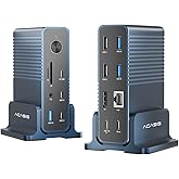 ACASIS Yerleştirme İstasyonu &Ccedil;ift Monit&ouml;r, 2* HDMI+DP,+2* USB3.1-10G+3* USB-A-5G+SD/TF+3.5MM Ses ve MIC+Gigabit Ethernet, Win