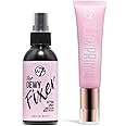 W7 The Fixer Glow Set - Makeup Primer & Setting Spray Duo for Radiant, Dewy Finish - Golden Sheer Coverage, Lightweight & Non-Sticky