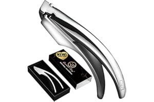 GOURMET EASY Pressa per aglio in acciaio inox - Ideale pezzi di aglio più grandi | Spremiaglio facile da pulire (non c'è bisogno di sbucciare) | Spremi aglio con 5 anni di garanzia