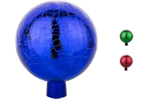 ‎MOVAN VERDOBA - Rosenkugel - Gartenkugel für den Garten - Dekokugeln Aussenbereich in vielen Farben - Dekokugel Garten Handarbeit - Dekokugel für den Garten (blau, Kristall, 15 cm)