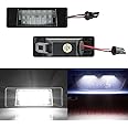 OZ-LAMPE Number Plate Lights 2pcs 18 LED License Number Plate Lights 2835 SMD Compatible with Nissa-n Juke 2011~ Versa 2012~ Versa Note 2014~ NV200 X-Trail Rogue Sport only 2017~ Infinit-i Q50 2014~