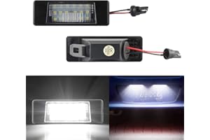OZ-LAMPE Number Plate Lights 2pcs 18 LED License Number Plate Lights 2835 SMD Compatible with Nissa-n Juke 2011~ Versa 2012~ Versa Note 2014~ NV200 X-Trail Rogue Sport only 2017~ Infinit-i Q50 2014~