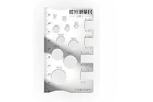 QINZIEN Thread Pitch Gauge,Screw Size Chart Thread Gauge,Measurement Tool for Screw,High Precision Screw Size,Thread Gauge Metric and Imperial,Screw Checker,Screw Measuring Tool,Screw Thread Gauge Tool