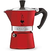 Bialetti - Moka Express Kırmızı: 1 Cup Ocak &Uuml;st&uuml; Espresso Pişirici - 60ml - Al&uuml;minyum G&ouml;vde - Patentli G&uuml;venlik Valfi - T&uuml;m O