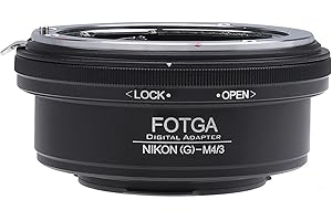 Hersmay Objektiv Adapterring für Nikon G F AI AIS Objektiv auf Micro Four Third MFT M4/3 Mount Kamera für Panasonic G3 G10 GF1 GF2 GF3 GH2 GH4 GH5S für Olympus E-P3 E-PL1 E-PL2 Pen E-M5 Mark II E-M10