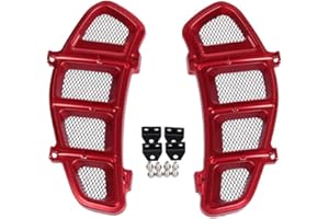 HEIGOAL Motorrad Kühlergrill Schutz für VESPA GTS300 GTS250 2013-2020 GTS 250 300 Scooter Radiator Grille Schutzabdeckung (rot)