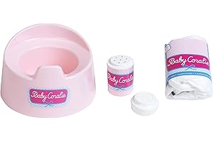 Theo Klein 1689 Baby Coralie Set Vaso da Notte, incl, Vaso da Notte, Pannolino e Porta borotalco, Giocattolo per Bambini a Partire da 3 Anni