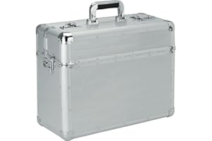 Alumaxx Pilotenkoffer 47 cm - Aluminium, Silber - Heavy-Duty-Griff, Zahlenkombinationsschlösser, Wasserdicht