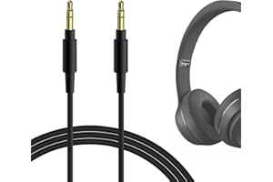 GEEKRIA Audio Cable Compatible with Beats Studio Pro/3/2, Solo 4/3/2, Executive, Pro, Mixr Headphones Cable, 1/8" (3.5mm) to 3.5mm Replacement Stereo Cord (4 ft/1.2 m)