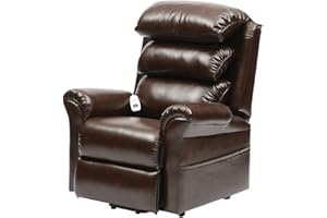 Aidapt Ecclesfield Riser and Recliner Electric Arm Chair With OKIN Motor for Safety, Easy to Work Remote Control and Hard Wearing Wipe Clean Material for Use in Lounge, Sitting Room and Bedrooms.