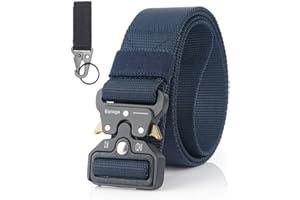 BANSGA Taktyczny Pasek, Heavy Duty Regulowany Wojskowy Styl, Nylonowy Pasek z Klamrą ze Stopu Cynku, Wojskowe Szybkie Zapięcie, Klamra w Talii