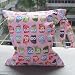 Baby Infant Waterproof Zipper Reusable Cloth Diaper Bag (Colorful Owl Pattern Pink)