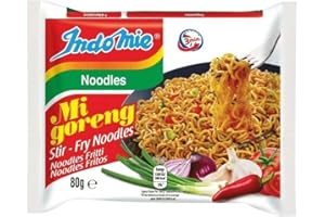ZOPPER Indomie Mi Goreng Stir Fry Spicy Noodles 80g Pack of 20 Authentic Indonesian Instant Noodles - Stir-Fry Noodles