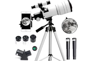 ACESOME ㅤ ACESOME Telescope for adults & Kids, Astronomical Telescopes for Astronomy Beginners, 70mm Aperture Astronomical Refractor Telescopes (15X-150X), Portable Telescope with an Phone Adapter & AstroSolar