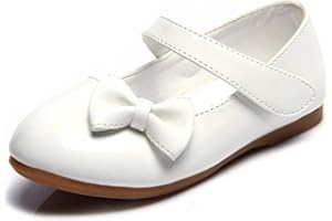 WUIWUIYU Girl's Sweet Flower Princess Shoes Flat Mary Janes(Toddler/Little Kid/Big Kid)