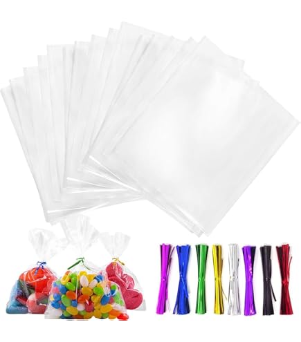 100 Sacs Cellophane Transparents 400x600mm 50 Microns - Ouverts Alimentaire Pour Emballage & Rangement