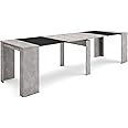 Skraut Home | Extendable Console Table | Folding Dining Table | 300 | For 14 diners | Folding table | Modern Style | Concrete
