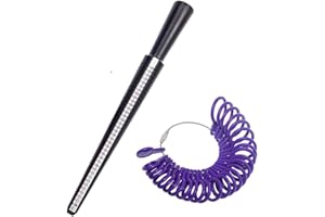 Towinle Ringgrößenmesser von 41 bis 76 mm, Fingergrößenmessgerät, Ringwerkzeug aus Metall oder Kunststoff, mit 3 Messskalen (EU, US, UK)