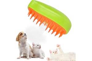 NHYDZSZ Steamy Cat Brush, szczotka parowa 3 w 1 dla kotów, szczotka do usuwania włosów dla kotów i psów