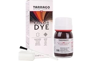 TARRAGO Tinte para Zapatos y Bolsos de Cuero y Textil con Esponja y Brocha | Cubre Rozaduras y Desgastes del Calzado | Gama de 90 colores