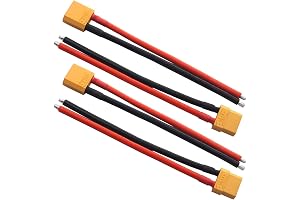 2 Pares Xt90 Conectores de Batería 15cm 12awg