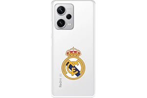 LA CASA DE LAS CARCASAS Funda para Xiaomi Redmi Note 12 5G del Real Madrid Escudo Real Madrid tansparente para Proteger tu móvil. Carcasa de Silicona Flexible con Licencia Oficial Real Madrid