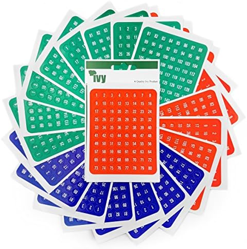 Self Adhesive Coloured Numbered Labels 1-160 - in Red, Blue and Green [Pack of 1,920 Labels] - Made in The UK by IVY Stationery - (231020)