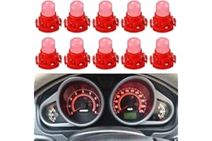 TABEN T3 Neo Wedge LED Lampadine A/C Climate Riscaldamento Luci Gauge Cluster Strumento Dashboard Lampadine (Rosso)
