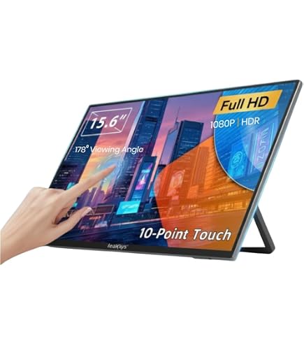 leoXsys 15.6 Inch Wireless Portable Monitor,Full HD 1080P IPS