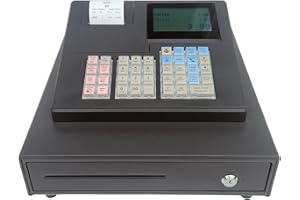 CRG XA138 Simple Cash Register Till Black. Ideal for Retail. Easy to Setup and Operate. (Black, Small Drawer)
