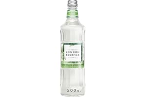 THE LONDON ESSENCE CO. The London Essence, Co. Blood Orange & Elderflower Tonic, Premium Cocktail Mixer, 500ml, Pack of 8 bottles, No Artificial Colours Preservatives or flavours, Low Calorie