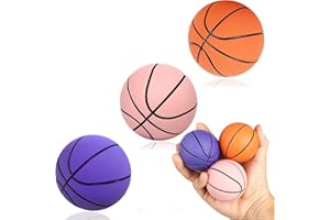 Exbrith 3 Pièces Balle Rebondissante en Caoutchouc - 6 cm, Jeu Basket Gonflable Balles, Petite Balle, Rebondissante de Basket-Ball, avec Une Grande Élasticité pour Aider à Soulager Stress