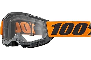100% Maschera Strata 2 Neon Orange - Lente Trasparente