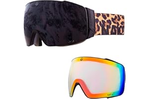 NAKED Optics® Gogle narciarskie dla kobiet i mężczyzn – lustrzane z magnetycznym systemem wymiany – gogle narciarskie dla mężczyzn i kobiet