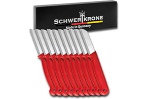 Schwertkrone Coltelli da Frutta e Spelucchino Set (10 pezzi) Prodotto in Solingen, Germania - Acciaio Inox Professionale e Affilato