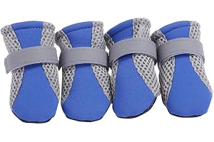 STYLEHEAVEN S/M/L Skid-Proof Pet Dog Shoes, Puppy Boots Booties, Pets Paw Protector Blue L