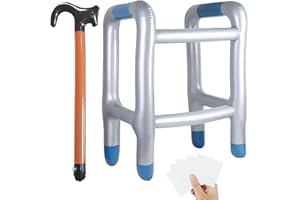 PEAKTOP Nadmuchiwany chodnik, nadmuchiwać, z 5 przezroczystymi dodatkami naprawczymi, kolor kawy, laska, rollator, do użytku na zewnątrz, Halloween, zabawny gadżet