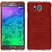 Produktbild PhoneNatic Case für Samsung Galaxy Alpha Hülle Silikon rot brushed Cover Galaxy Alpha Tasche + 2 Schutzfolien