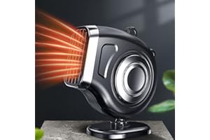 PANTHEM Mini Car Heater Fan Defroster, 3 in 1 Auto Heating/Cooling Fan Portable Electric Car Heater 12V Fast Heating Quickly Windshield Defogger Demister Heater with 360°Rotating Base