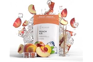 PERFEKTO24 Wunder Cure-Dents avec Saveur – 100 Cure-Dents en Bois - 9 Saveurs Uniques - Parfaits pour le Soin Oral et l’Haleine Fraîche - pêche-ice