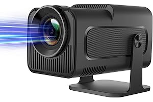 ALWTNIET Mini Vidéo projecteur 4K avec Android 11, 1080P Natif Projecteur Portable Fonction Auto Keystone WiFi 6 BT 5.0 390 ANSI, 150 Pouces, Conception de Rotation à 180°