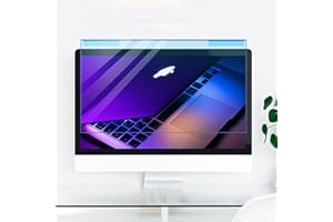 GUOYOOCC Hanging Anti-Lumière Bleue Filtre pour 12" -27" Moniteur d'ordinateur,Bloque la Umière Bleue & Les UV Film,protecteur d'écran,pour Écran d’Ordinateur & Moniteur PC,Amovible,Filtre Marche/Arrêt Facile