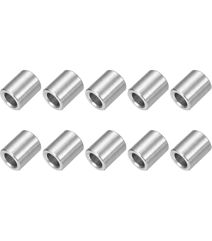 20 Tuercas De Acoplamiento M3 Redondas - Acero Inoxidable 304, 8 Mm De Largo, Para Conectar Ejes Roscados