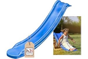 ‎H2I h2i Kinder Rutsche | Kinderrutsche für Garten | Anbaurutsche Outdoor | Gartenrutsche für Spielturm & Klettergerüst | stabile & wetterfeste Rutsche | Blau