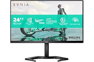 Philips Evnia 24M1N3200ZS - 24 Pouces FHD Gaming Monitor, 165 Hz, 1 ms MPRT, FreeSync Prem., G-Sync comp. (1920x1080, HDMI, DisplayPort) Noir